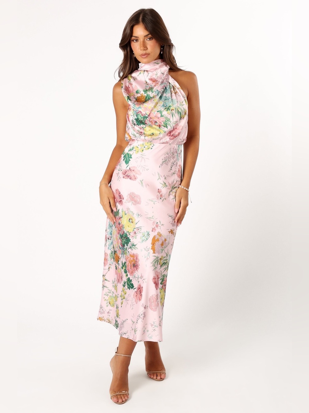 Petal & Pup Anabelle Halter Neck Midi Dress Size XL